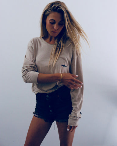 Shark Silhouette - Long Sleeve Tee - Wilddtail