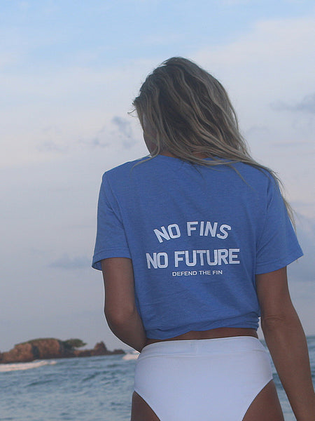**NEW** Save Sharks - No Fins No Future - Defend the Fin Unisex Tshirt - Wilddtail